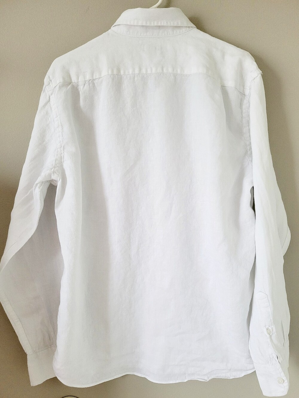 J. Crew Slim Baird McNutt Irish 100% Linen Shirt - White Unisex Large - Picture 14 of 16